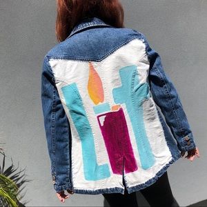 Hand Painted Denim Jacket LIT
